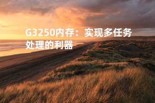 G3250内存：实现多任务处理的利器